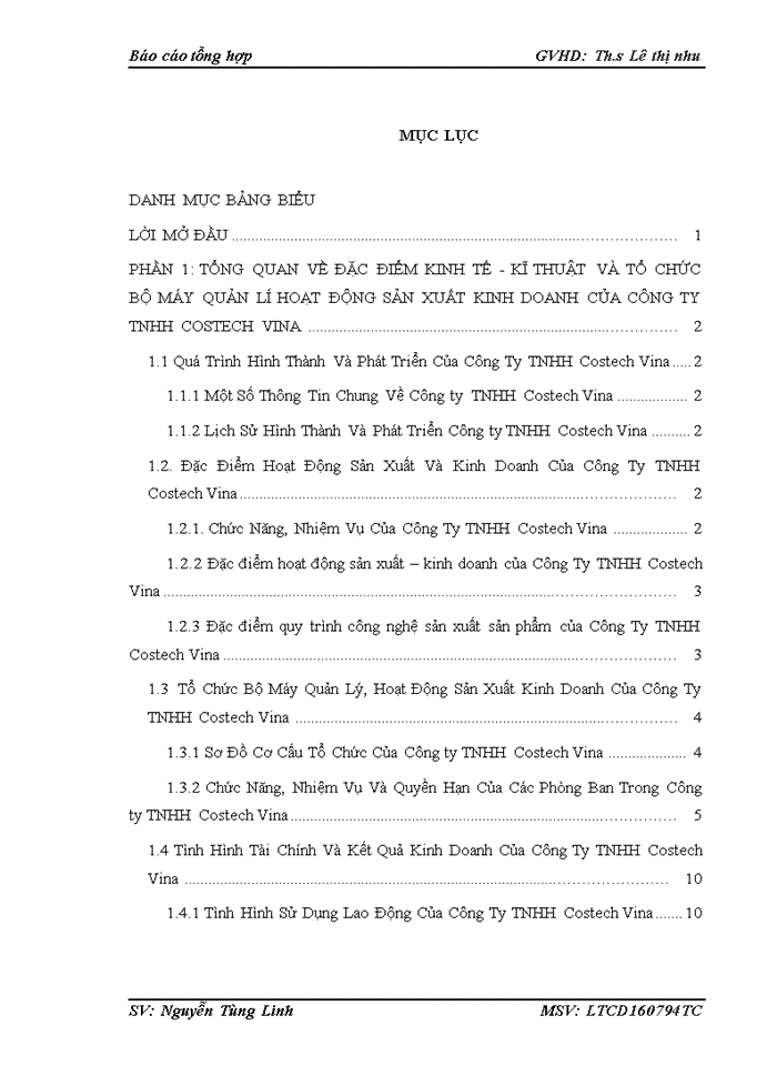 image for page Một số đánh giá về tình hình tổ chức hạch toán kế toán tại Công ty TNHH Costech Vina