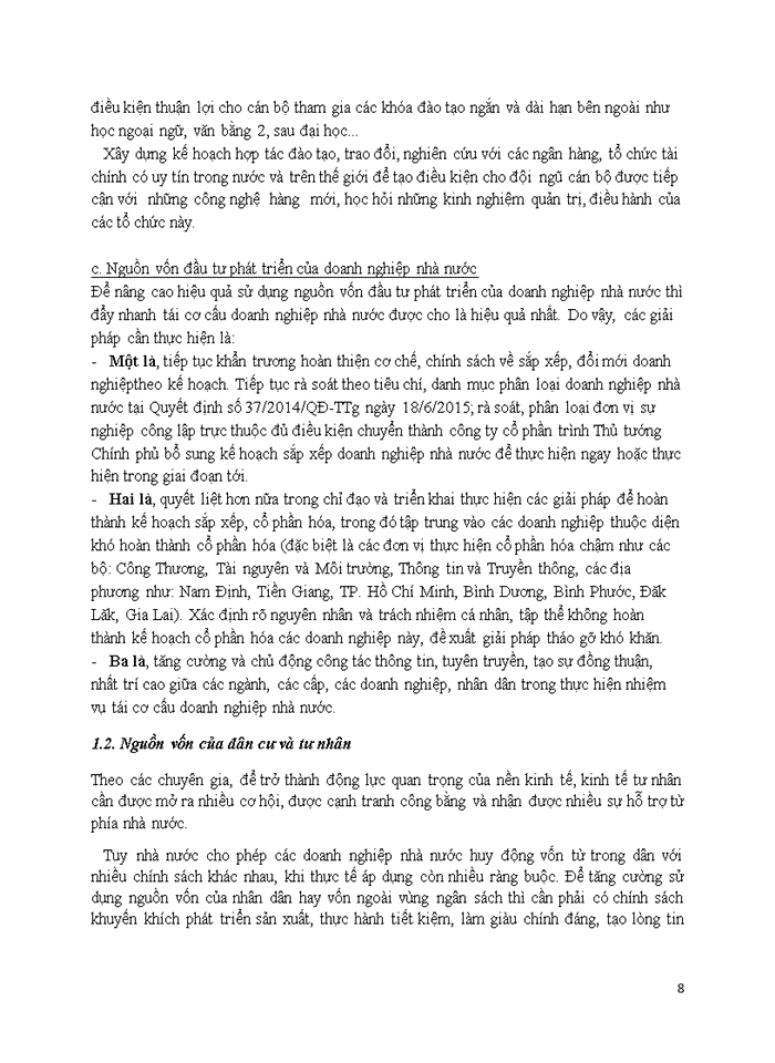 image for page Trình bày các giải pháp để nâng cao hiệu quả sử dụng các nguồn vốn huy động.