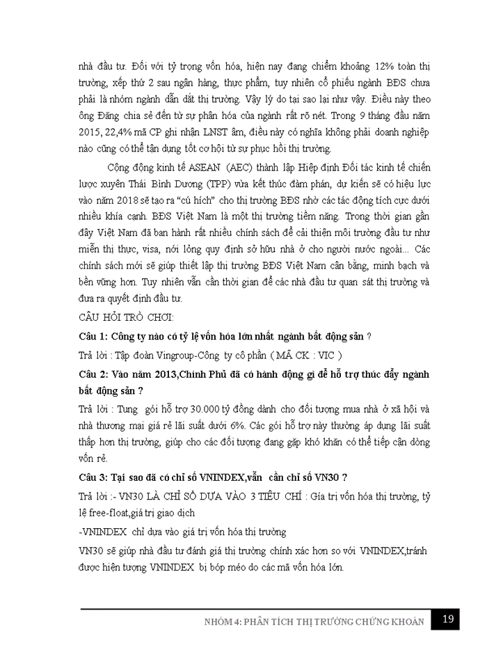 image for page Triển vọng ngành bất động sản trên thị trường chứng khoán việt nam