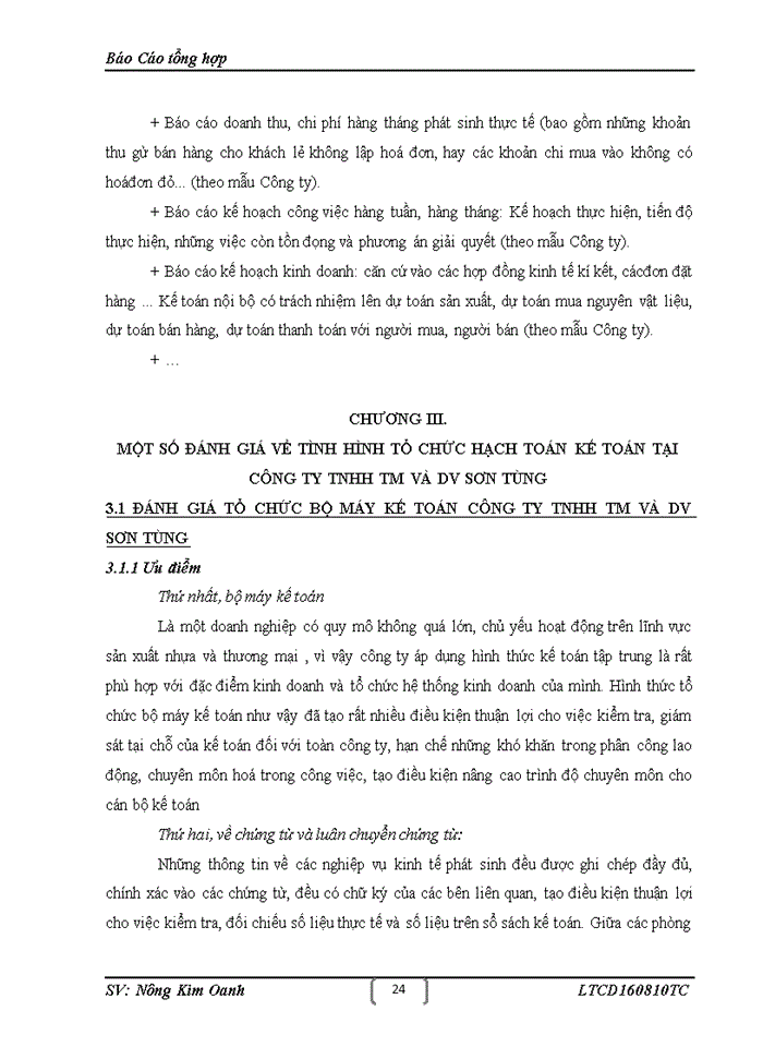 image for page Một số đánh giá về tình hình tổ chức hạch toán kế toán tại Công ty TNHH Thương mại và Dịch vụ Sơn Tùng.