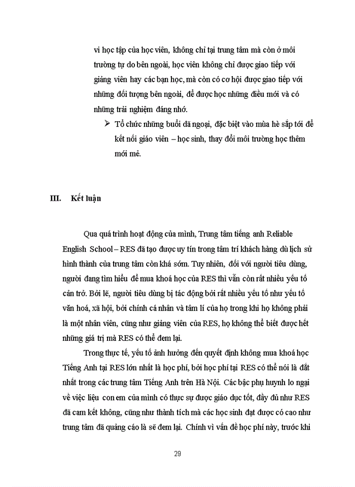 image for page Phân tích những yếu tố cản trở hành vi mua của khách hàng với sản phẩm khóa học tiếng Anh giao tiếp của Trung tâm ngoại ngữ Reliable English School.