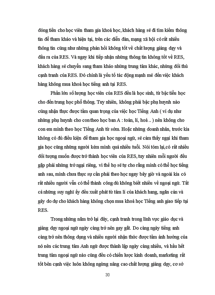 image for page Phân tích những yếu tố cản trở hành vi mua của khách hàng với sản phẩm khóa học tiếng Anh giao tiếp của Trung tâm ngoại ngữ Reliable English School.