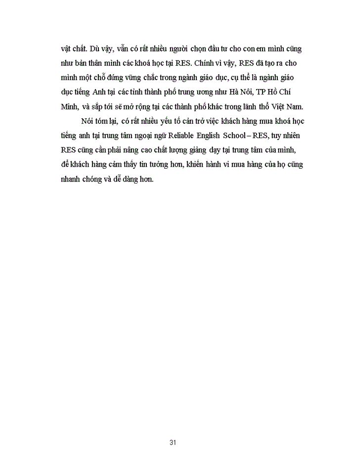 image for page Phân tích những yếu tố cản trở hành vi mua của khách hàng với sản phẩm khóa học tiếng Anh giao tiếp của Trung tâm ngoại ngữ Reliable English School.