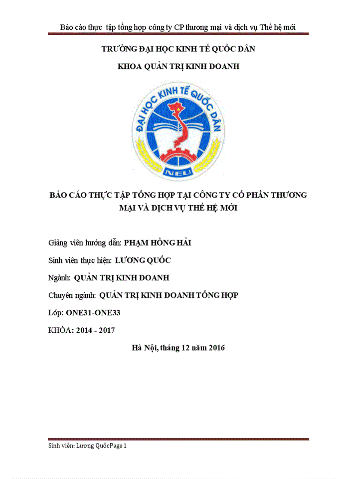 image for page Báo cáo thực tập tổng hợp tại công ty cổ phần thương mại và dịch vụ thế hệ mới