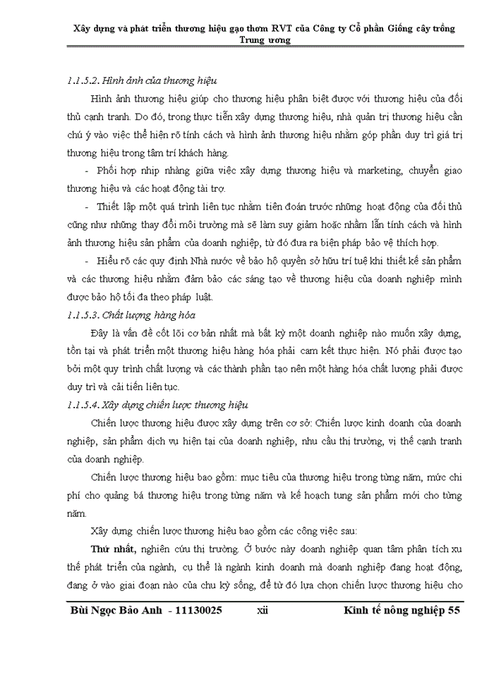 image for page Xây dựng và phát triển thương hiệu gạo thơm RVT của Công ty Cổ phần Giống cây trồng Trung ương