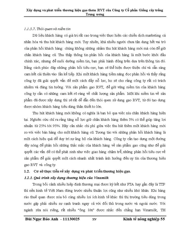 image for page Xây dựng và phát triển thương hiệu gạo thơm RVT của Công ty Cổ phần Giống cây trồng Trung ương