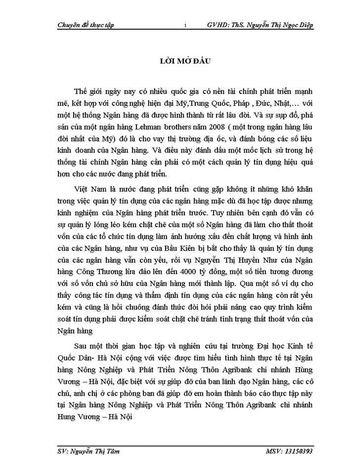 image for page Giải pháp nhằm nâng cao chất lượng tín dụng tại ngân hàng nông nghiệp và phát triển nông thôn - chi nhánh hùng vương