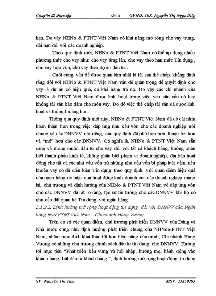 image for page Giải pháp nhằm nâng cao chất lượng tín dụng tại ngân hàng nông nghiệp và phát triển nông thôn - chi nhánh hùng vương
