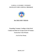 Expanding Consumer Lending at Joint Stock Commercial Bank for Foreign Trade Of Vietnam - Transaction Center Branch