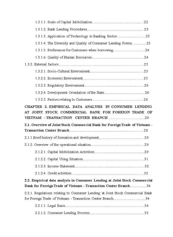 image for page Expanding Consumer Lending at Joint Stock Commercial Bank for Foreign Trade Of Vietnam - Transaction Center Branch