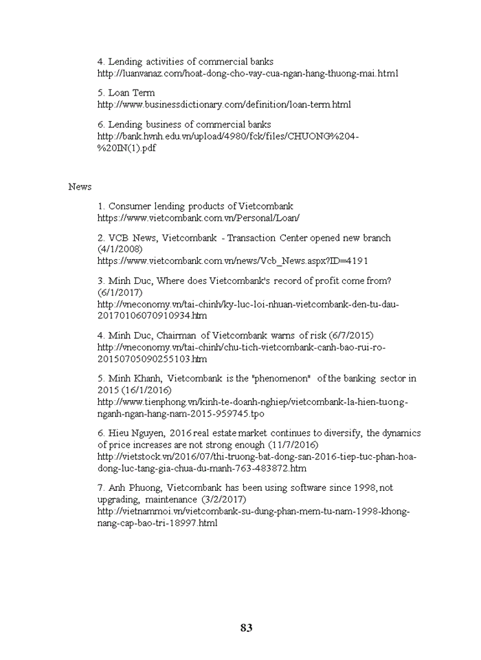 image for page Expanding Consumer Lending at Joint Stock Commercial Bank for Foreign Trade Of Vietnam - Transaction Center Branch