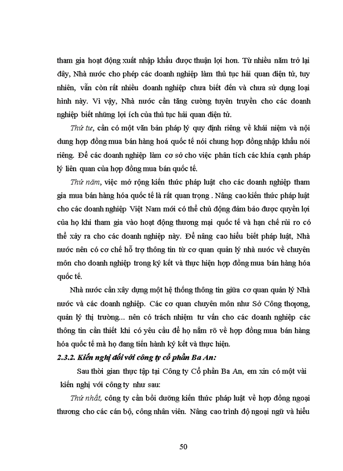 image for page Thực tiễn áp dụng pháp luật về hợp đồng nhập khẩu hàng hóa tại Công ty Cổ phần Ba An