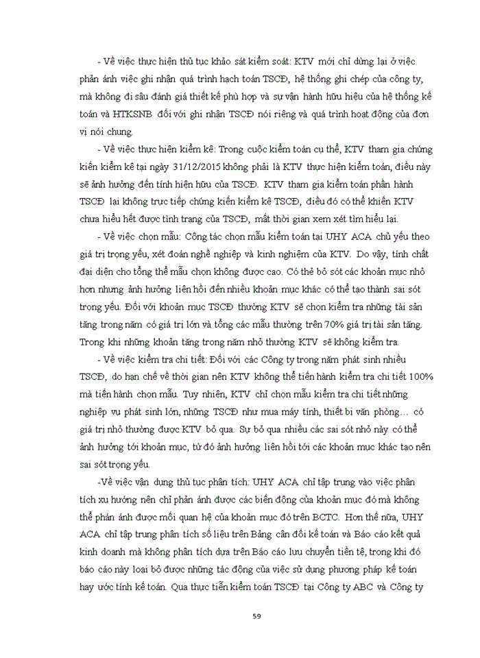 image for page Vận dụng quy trình kiểm toán vào kiểm toán khoản mục tài sản cố định trong kiểm toán BCTC do Công ty TNHH Kiểm toán và Tư vấn UHY ACA – Chi nhánh miền Trung thực hiện