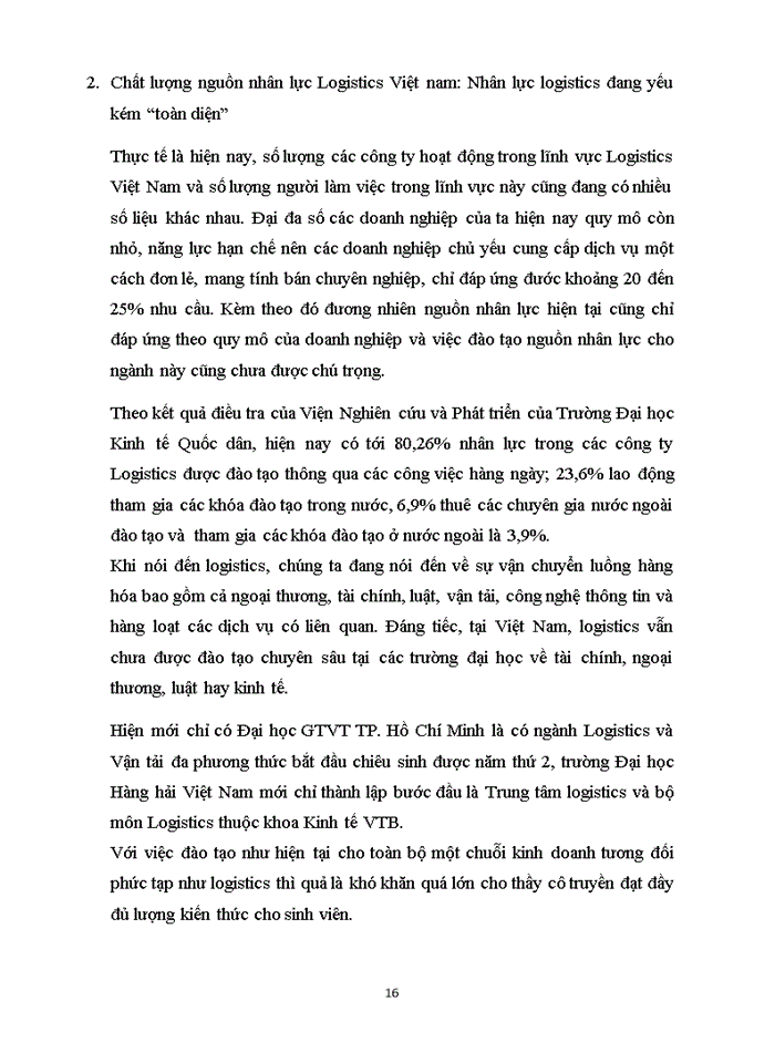 image for page Thực trạng và giải pháp phát triển nguồn nhân lực Logistics tại Việt Nam trong những năm tới