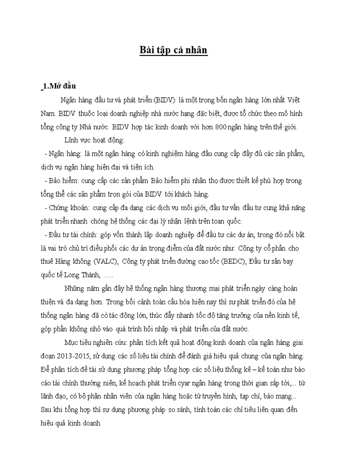 image for page Phân tích ảnh hưởng của môi trường kinh doanh đến hiệu quả kinh doanh cụ thể của ngân hàng Đầu tư và phát triển (BIDV)