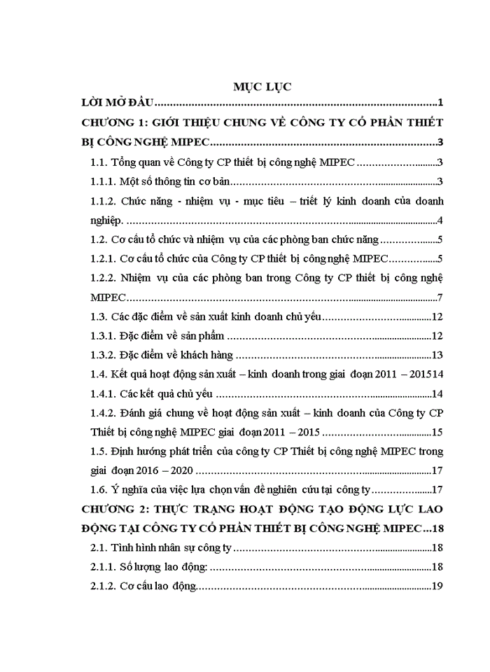 image for page Thực trạng hoạt động tạo động lực lao động cho người lao động tại công ty CP thiết bị công nghệ MIPEC