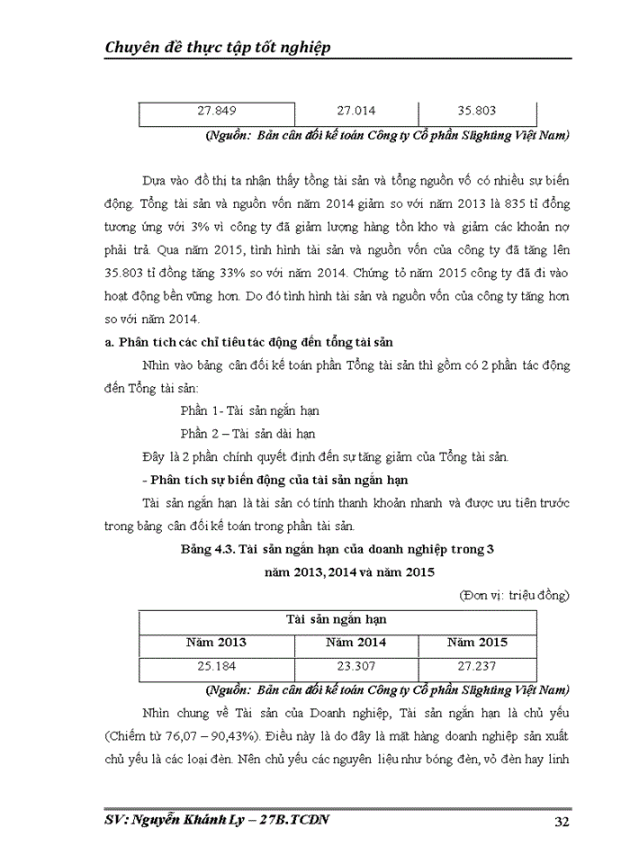 image for page Phân tích báo cáo tài chính Công ty cổ phần Slighting Việt Nam