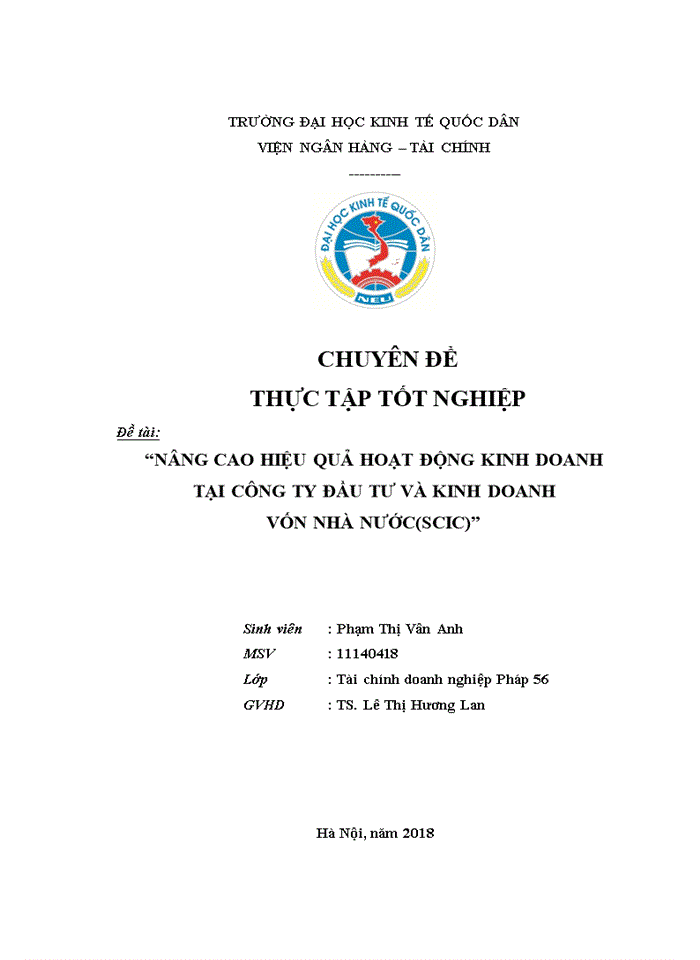 image for page Nâng cao hiệu quả hoạt động kinh doanh tạo Công ty Đầu tư và Kinh doanh vốn Nhà nước (SCIC)