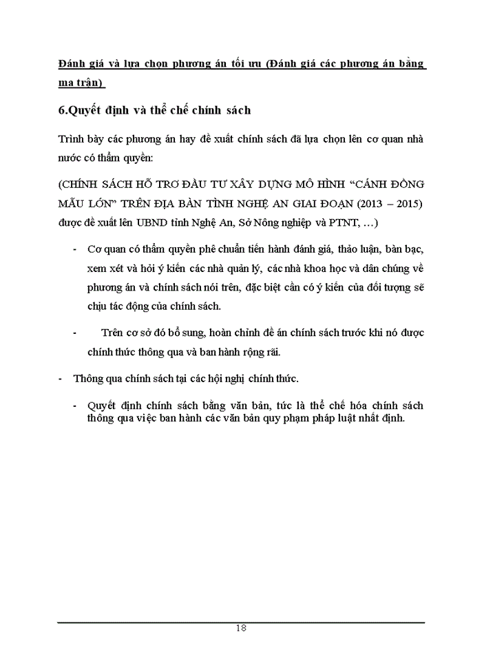 image for page Vận dụng quy trình hoạch định chính sách và một số mô hình phù hợp để phản ảnh những hoạt động cần phải tiến hành để có chính sách kể trên.