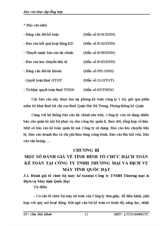 image for page Một số đánh về tình hình tổ chức hạch toán kế toán tại Công ty TNHH Thương mại & Dịch vụ Máy tính Quốc Đạt