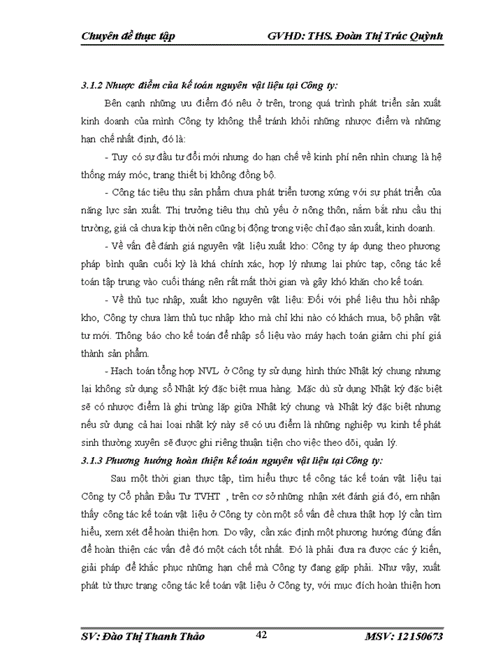 image for page Hoàn thiện kế toán nguyên vật liệu - công cụ dụng cụ tại Công ty Cổ Phần Đầu Tư TVHT