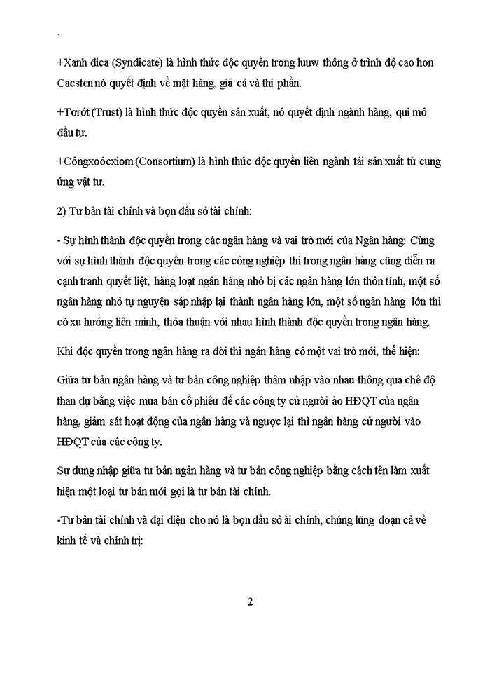 image for page Quan điểm của chủ  nghĩa mác-lênin về đặc điểm kinh tế của chủ nghĩa tư bản độc quyền. vận dụng phân tích chiến tranh thế giới lần II