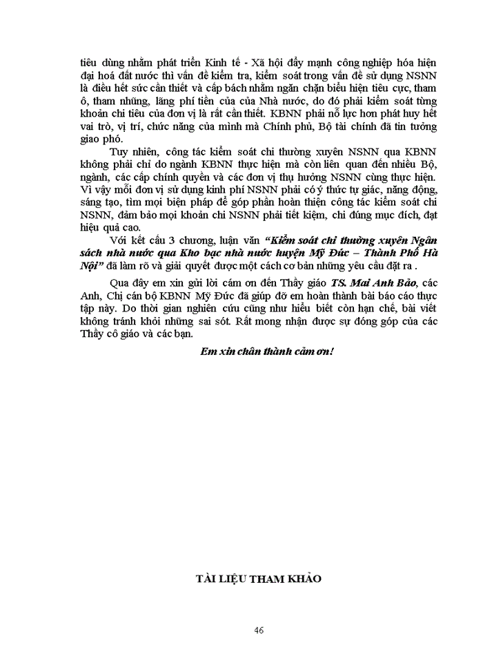 image for page Kiểm soát chi thường xuyên Ngân sách nhà nước qua Kho bạc nhà nước huyện Mỹ Đức – Thành Phố Hà Nội