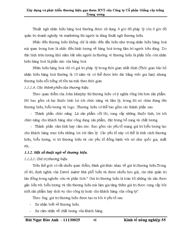 image for page Xây dựng và phát triển thương hiệu gạo thơm RVT của Công ty Cổ phần Giống cây trồng Trung ương