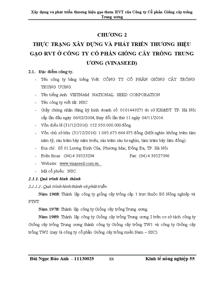 image for page Xây dựng và phát triển thương hiệu gạo thơm RVT của Công ty Cổ phần Giống cây trồng Trung ương
