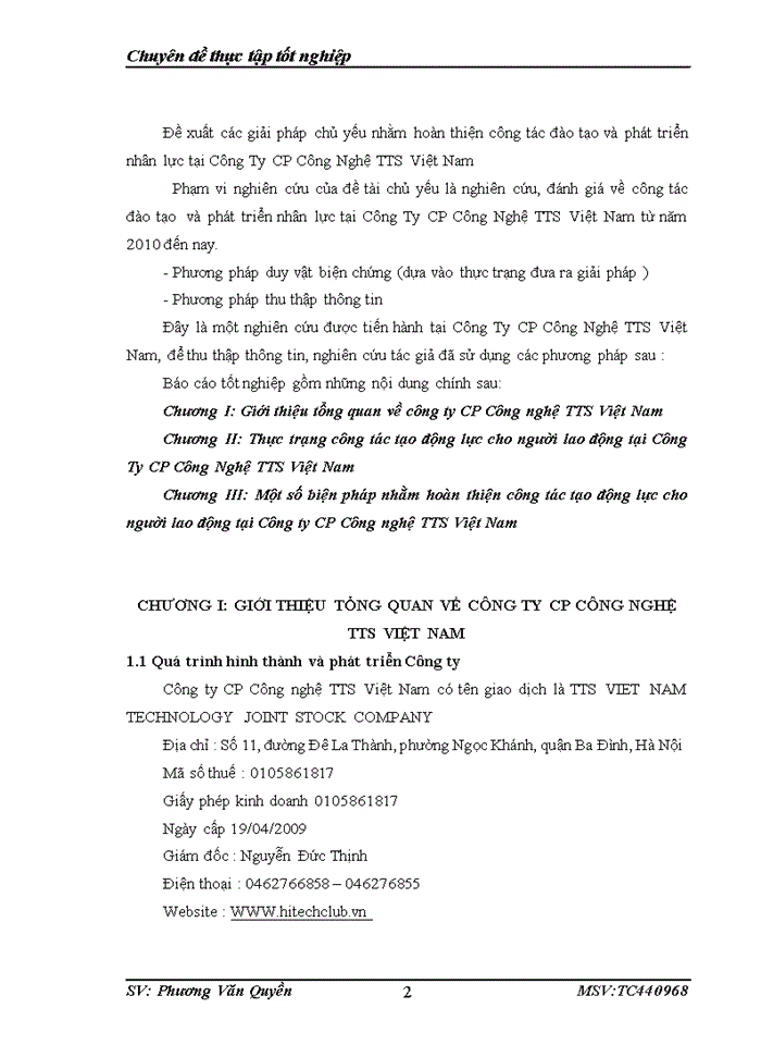 image for page Giải pháp hoàn thiện công tác tạo động lực cho người lao động tại Công Ty CP Công Nghệ TTS Việt Nam