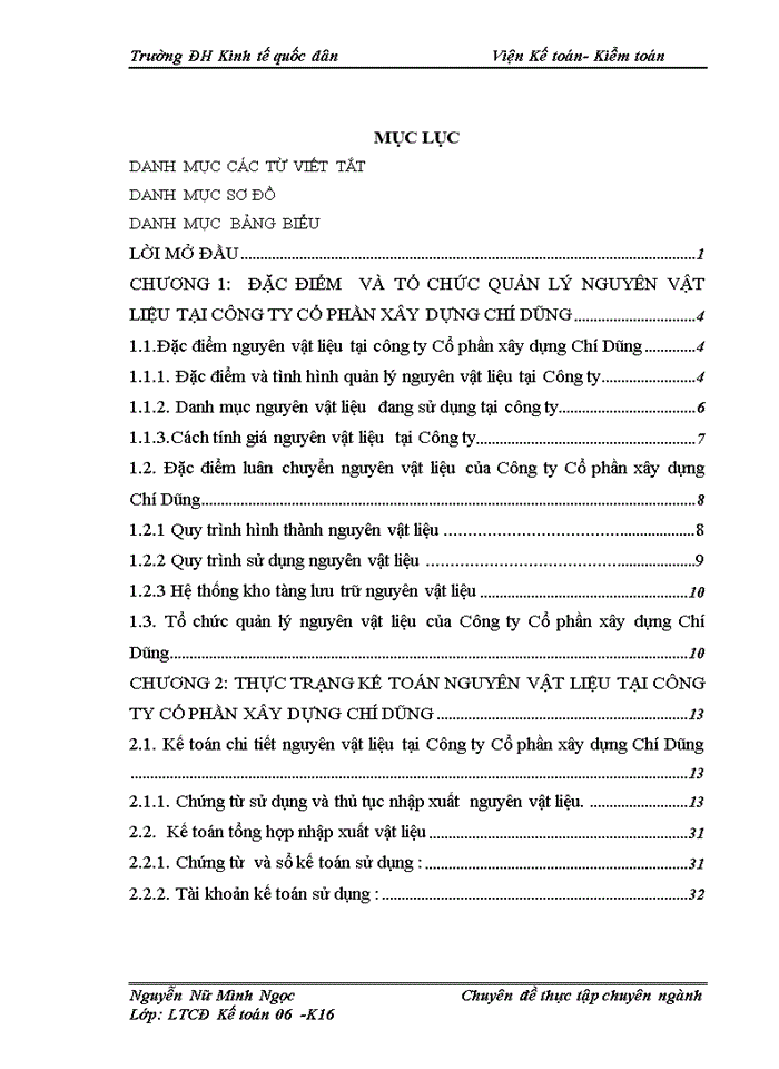 image for page Hoàn thiện kế toán nguyên vật liệu tại Công ty Cổ phần xây dựng Chí Dũng