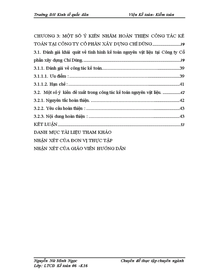 image for page Hoàn thiện kế toán nguyên vật liệu tại Công ty Cổ phần xây dựng Chí Dũng