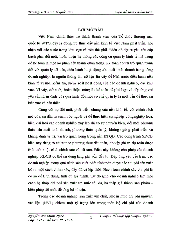 image for page Hoàn thiện kế toán nguyên vật liệu tại Công ty Cổ phần xây dựng Chí Dũng