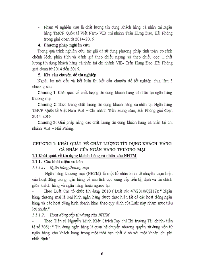 image for page Nâng cao chất lượng tín dụng khách hàng cá nhân tại chi nhánh VIB – Hải Phòng