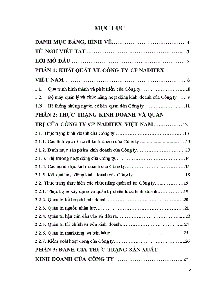 image for page Thực trạng kinh doanh và quản trị của Công ty CP Naditex Việt Nam