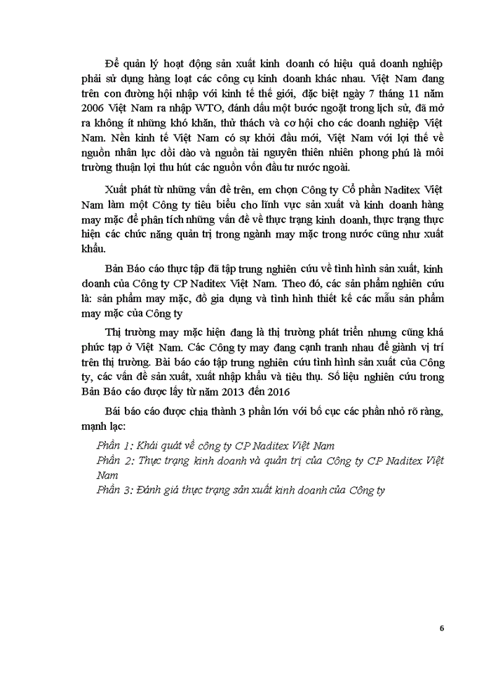 image for page Thực trạng kinh doanh và quản trị của Công ty CP Naditex Việt Nam