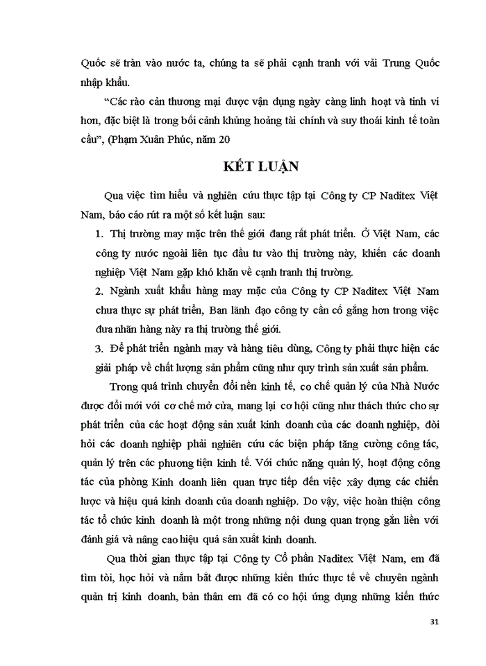 image for page Thực trạng kinh doanh và quản trị của Công ty CP Naditex Việt Nam