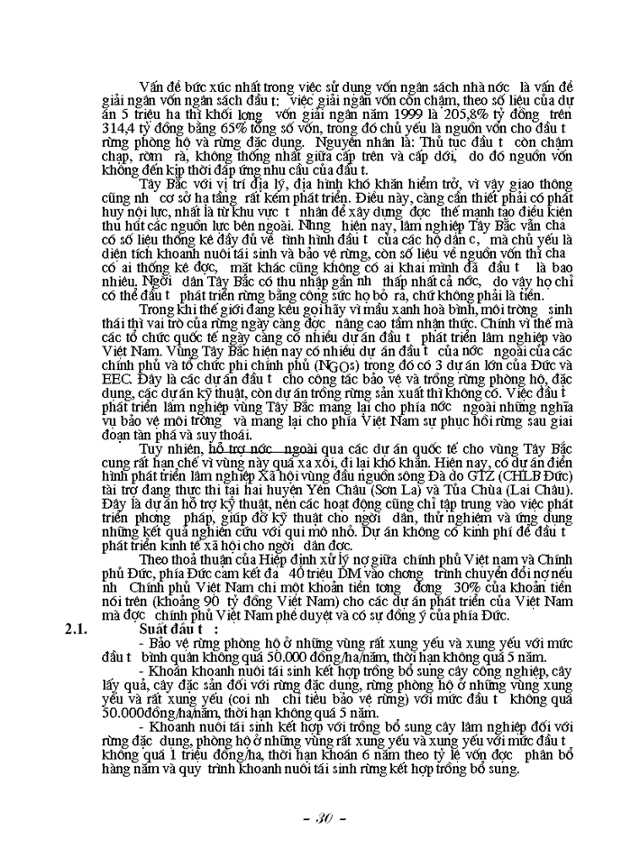 image for page Đầu tư phát triển lâm nghiệp vùng Tây Bắc-Việt Nam. Cơ hội và giải pháp