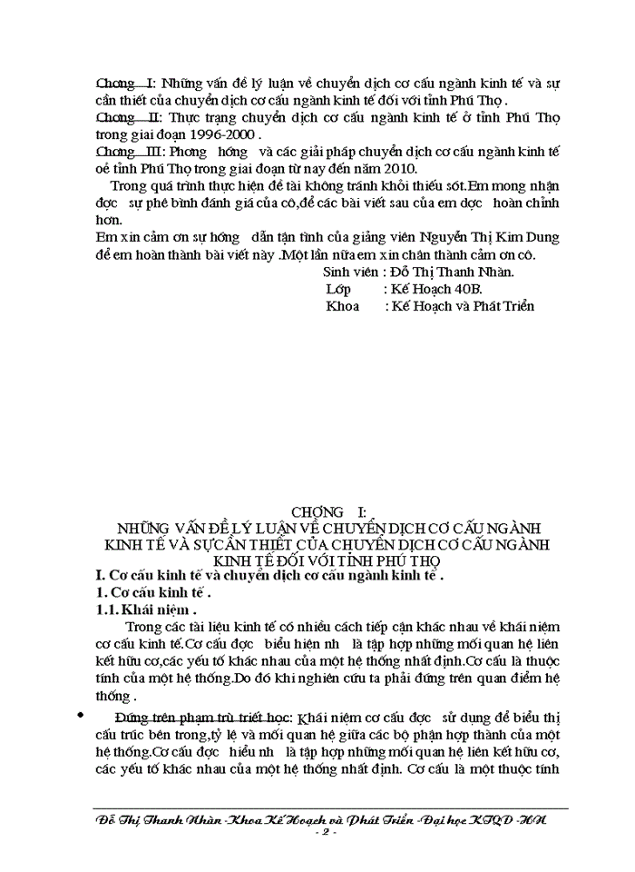 image for page Phương hướng chuyển dịch cơ cấu ngành kinh tế trong quá trính CNH-HĐH ở tỉnh Phú Thọ trong giai đoạn từ nay đền năm 2010