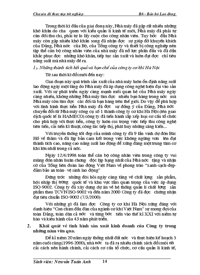 image for page Công tác Bảo Hộ Lao Động tại công ty cơ khí Hà Nội