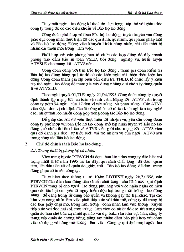 image for page Công tác Bảo Hộ Lao Động tại công ty cơ khí Hà Nội