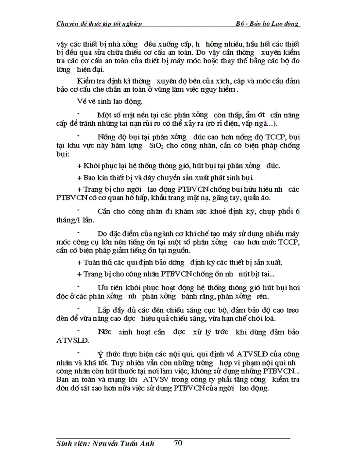 image for page Công tác Bảo Hộ Lao Động tại công ty cơ khí Hà Nội