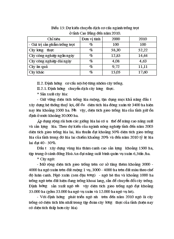 image for page Những biện pháp để chuyển dịch cơ cấu ngành trồng trọt của tỉnh Cao Bằng
