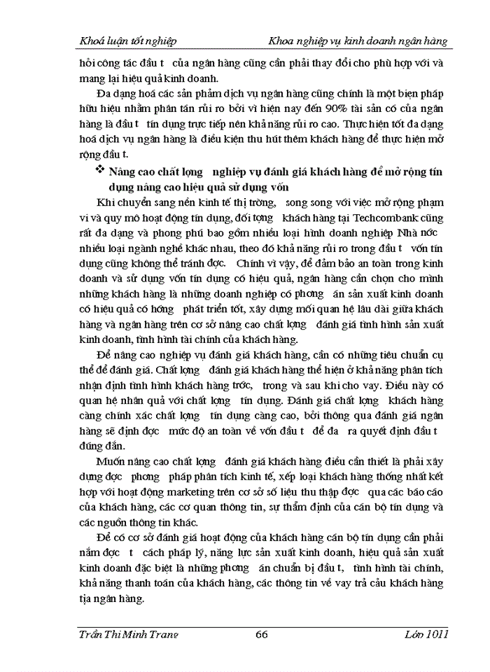 image for page Giải pháp nâng cao hiệu quả tín dụng ngân hàng  đối với DNVN ở ngân hàng thương mại cổ phần Kỹ Thương