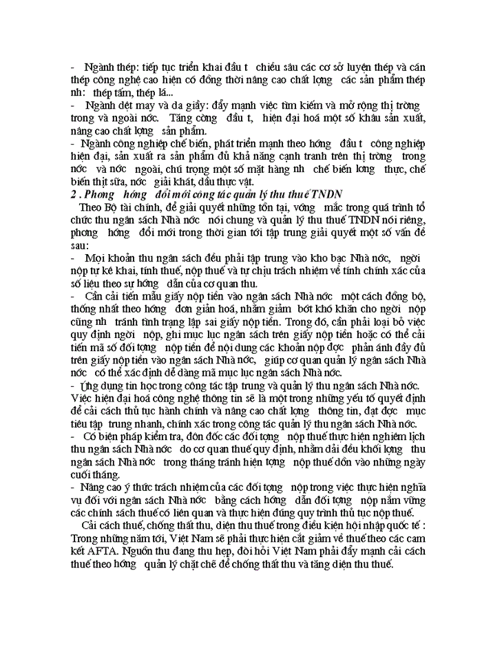 image for page Giải pháp tăng cường công tác quản lý thu thuế thu nhập doanh nghiệp đối với các doanh nghiệp công nghiệp trên địa bàn thành phố Hà Nội