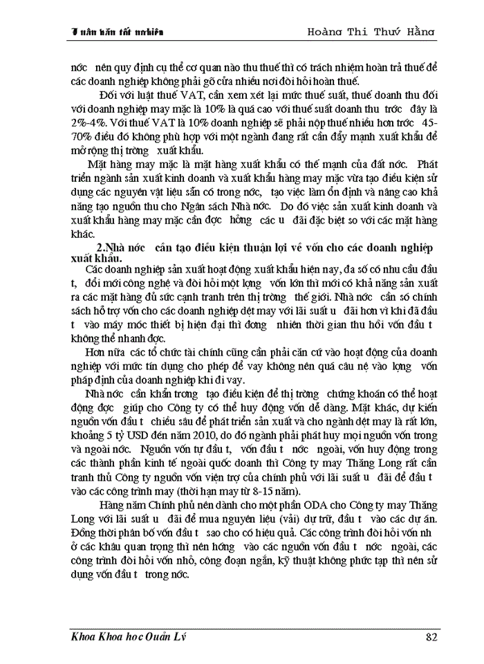 image for page Một số giải pháp nhằm thúc đẩy hoạt động xuất khẩu hàng may mặc ở công ty may Thăng Long” làm Luận văn tốt nghiệp của mình .