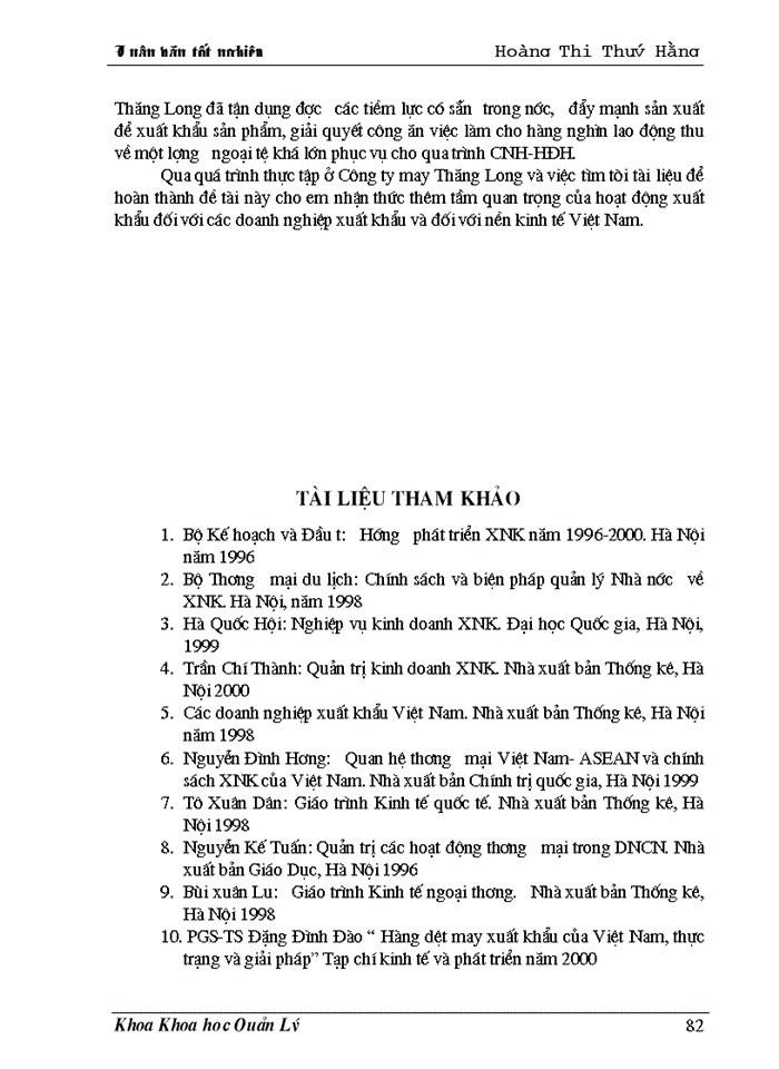 image for page Một số giải pháp nhằm thúc đẩy hoạt động xuất khẩu hàng may mặc ở công ty may Thăng Long” làm Luận văn tốt nghiệp của mình .