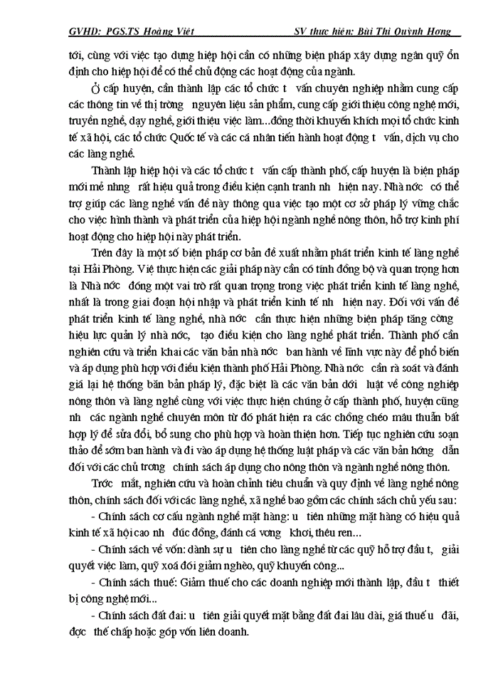 image for page Thực trạng và những biện pháp chủ yếu nhằm phát triển kinh tế làng nghề ở Hải Phòng