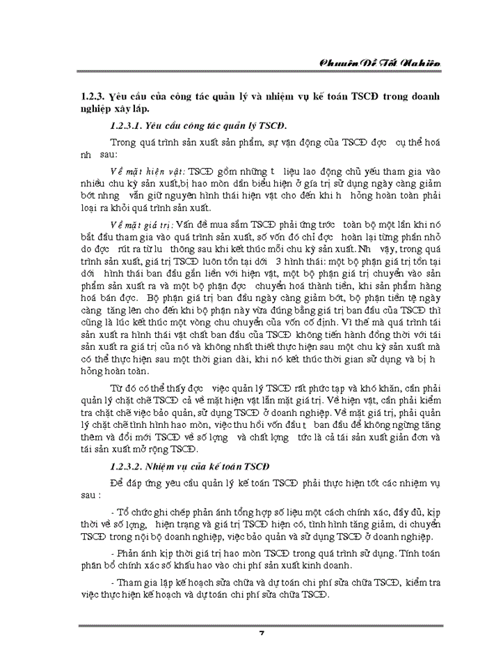 image for page Tổ chức kế toán TSCĐ và phân tích tình hình quản lý, trang bị và sử dụng TSCĐ cở Công ty thi công cơ giới Thăng Lon