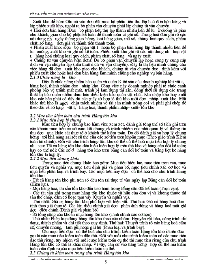 image for page Kiểm toán chu trình hàng tồn kho trong kiểm toán báo cáo tài chính do công ty Kiểm toán và Kế toán thực hiện